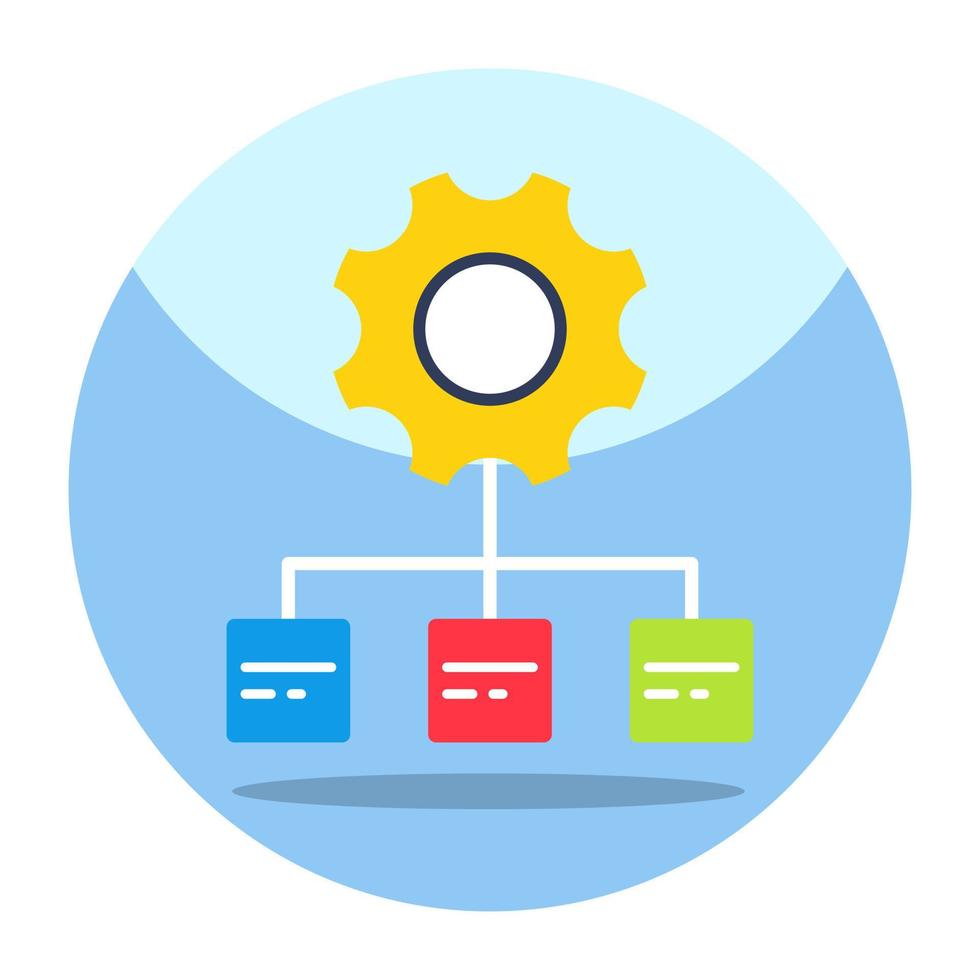 An editable design icon of network setting vector