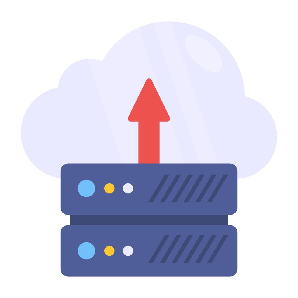 A unique design icon of cloud database vector