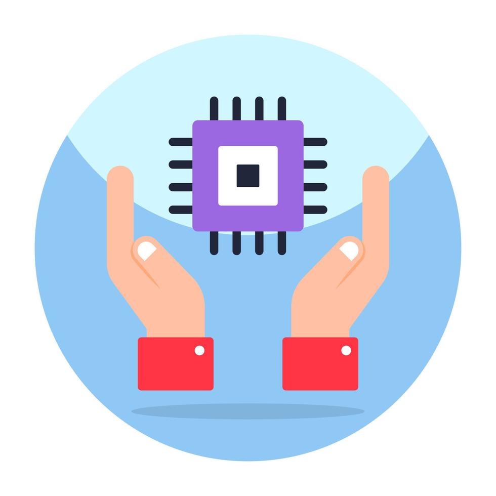 Perfect design icon of microchip care vector