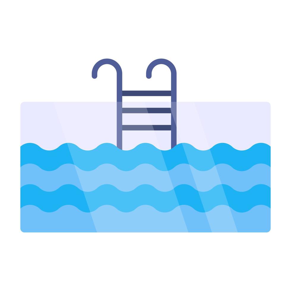 Editable design icon of swimming pool vector