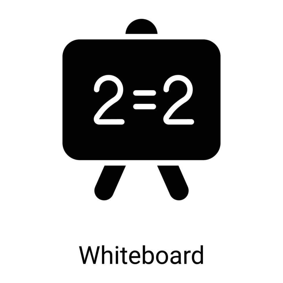 whiteboard line icon isolated on white background vector