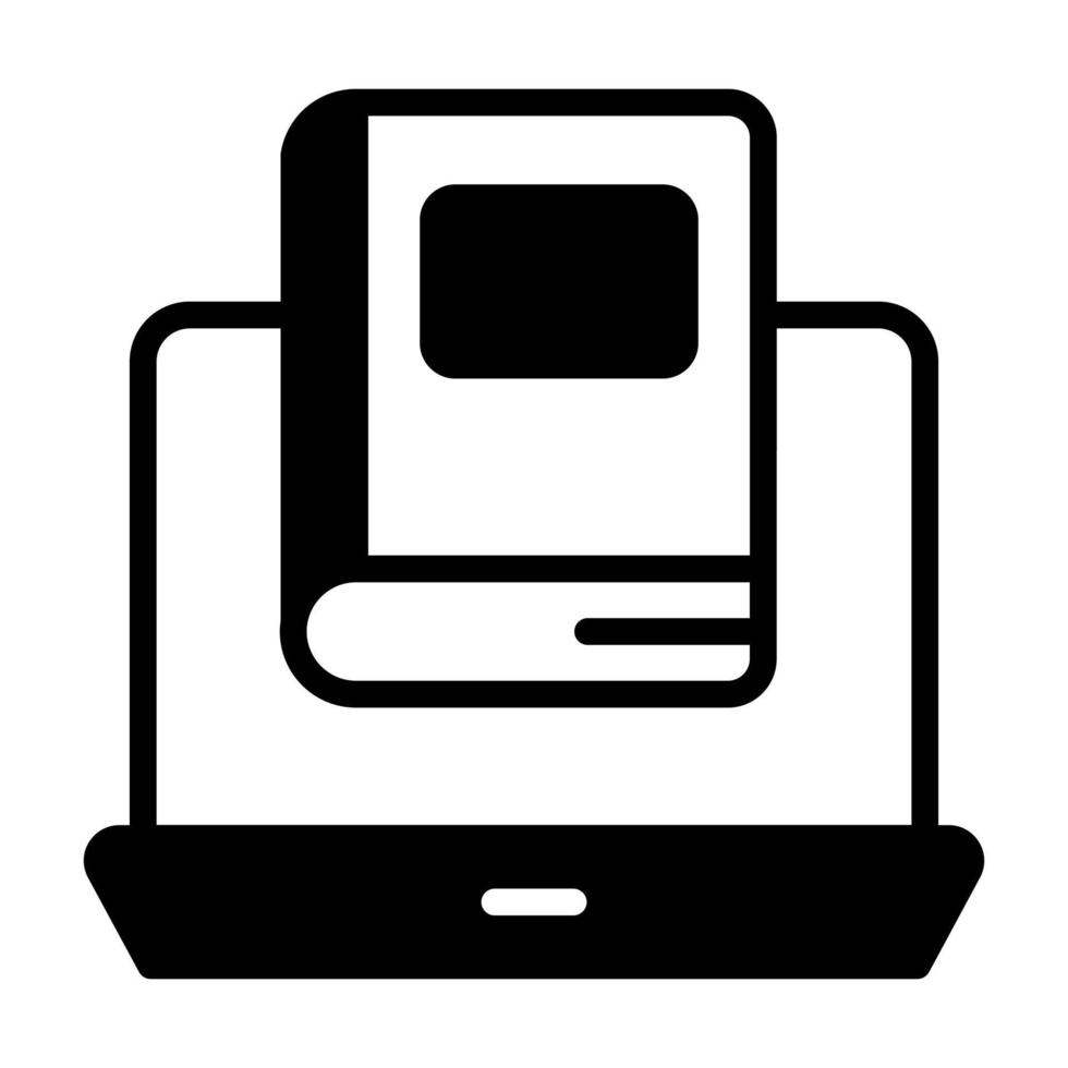 online education line icon isolated on white background vector