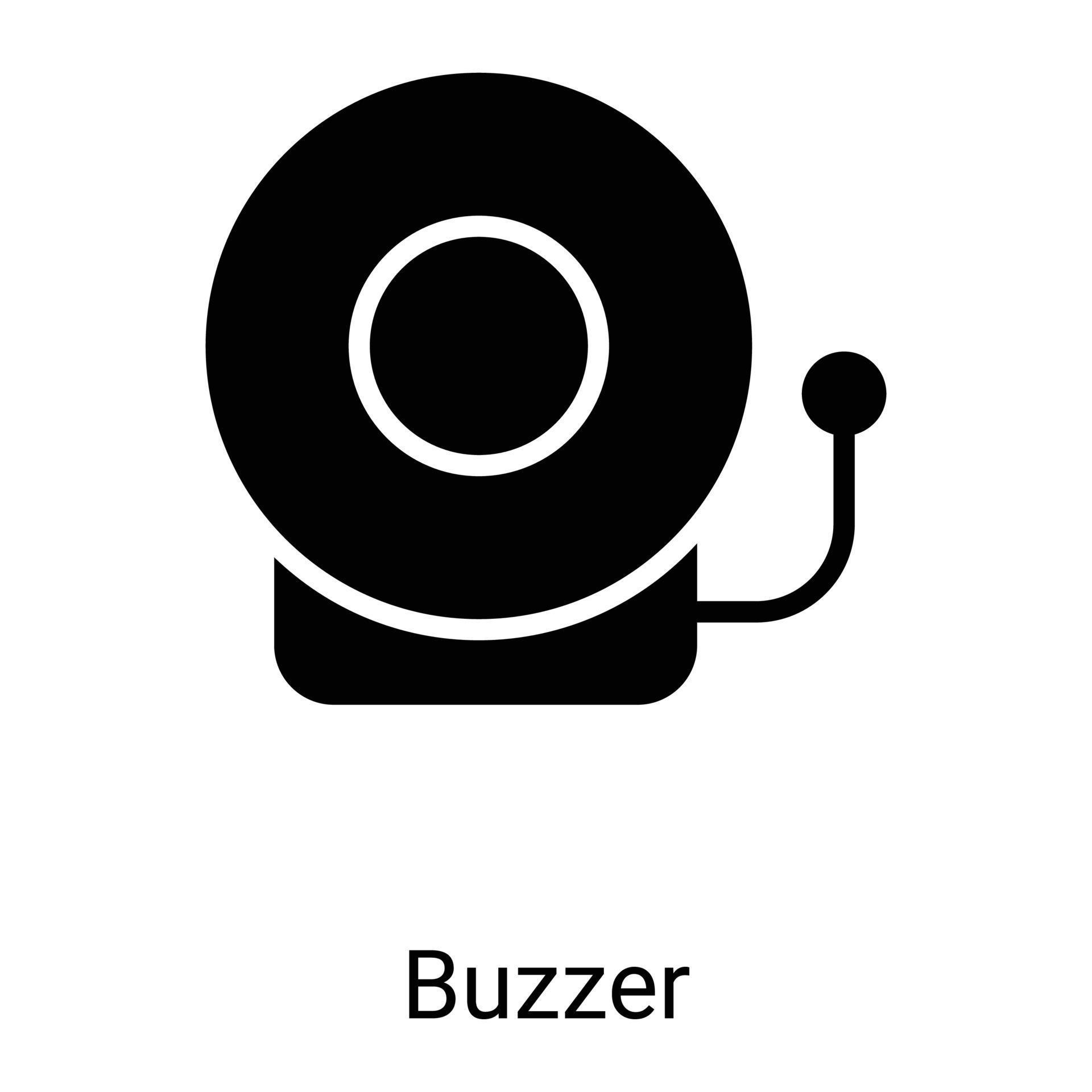alarm, buzzer line icon isolated on white background 9781235 Vector Art ...