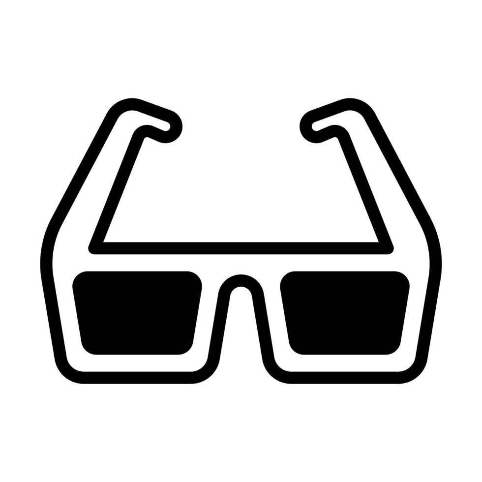eye glasses line icon isolated on white background vector