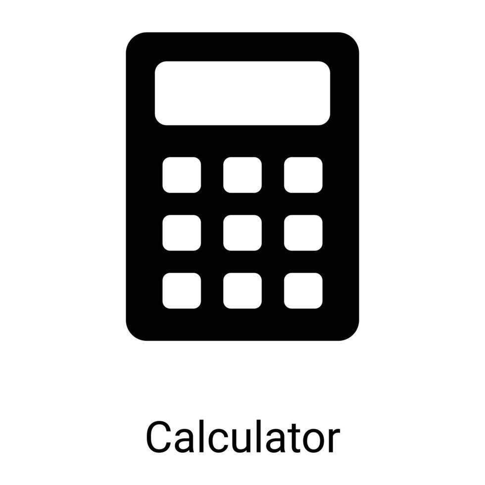 icono de línea calculadora aislado sobre fondo blanco vector