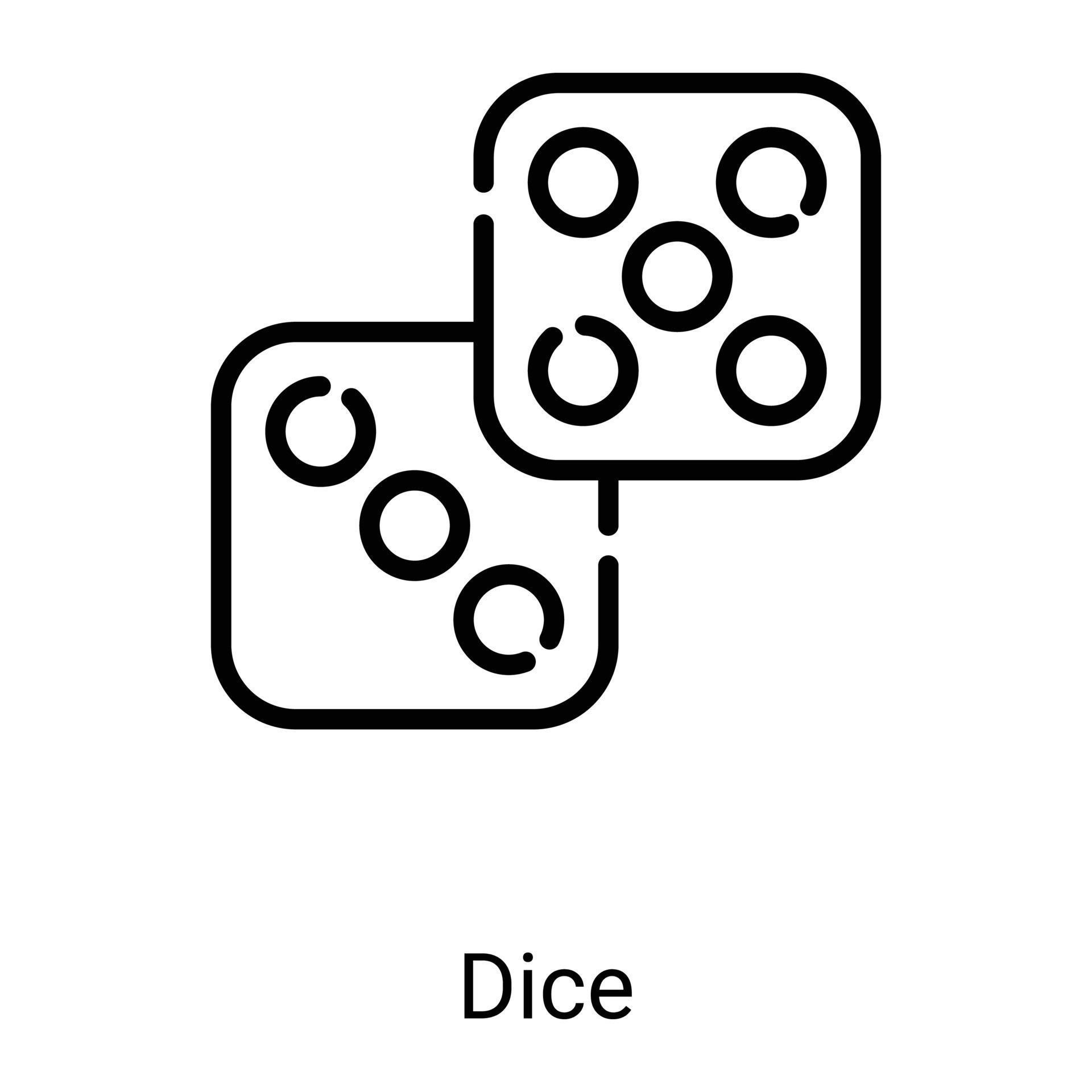 dice line icon isolated on white background 9781382 Vector Art at Vecteezy