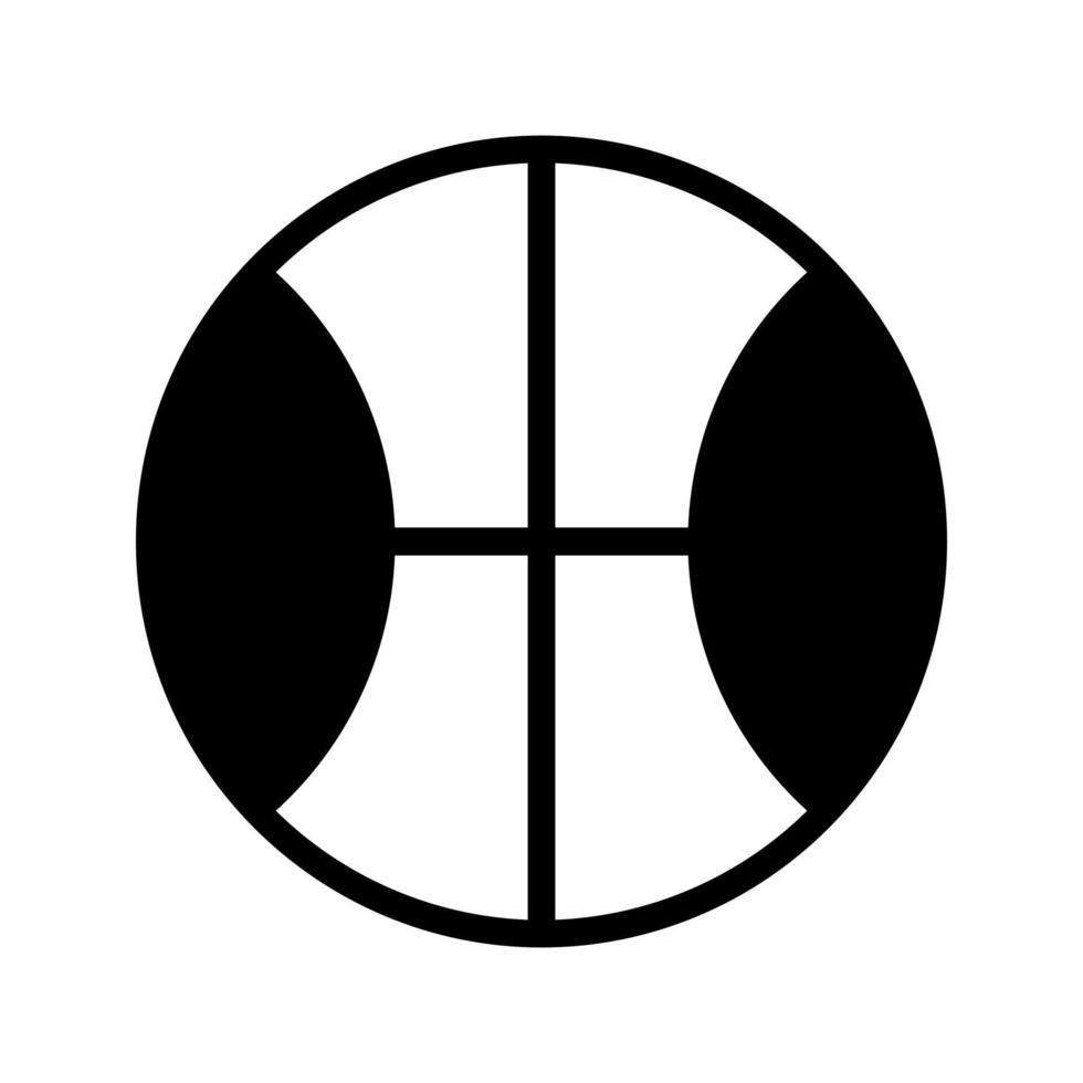 basket ball line icon isolated on white background vector