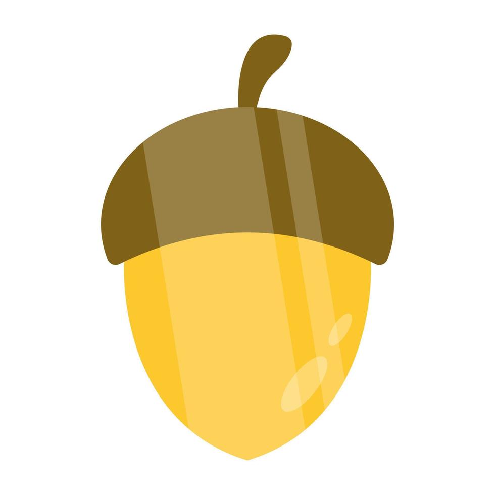 A yummy fruit icon of acorn vector