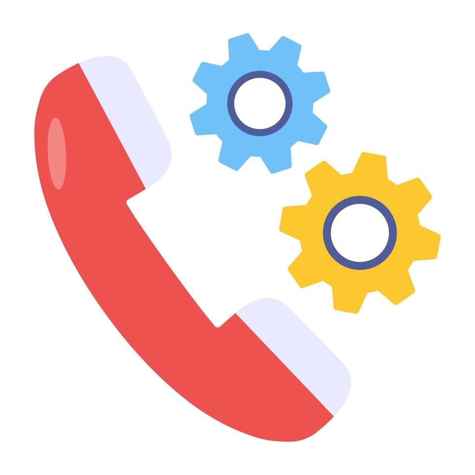 Editable design icon of call management vector