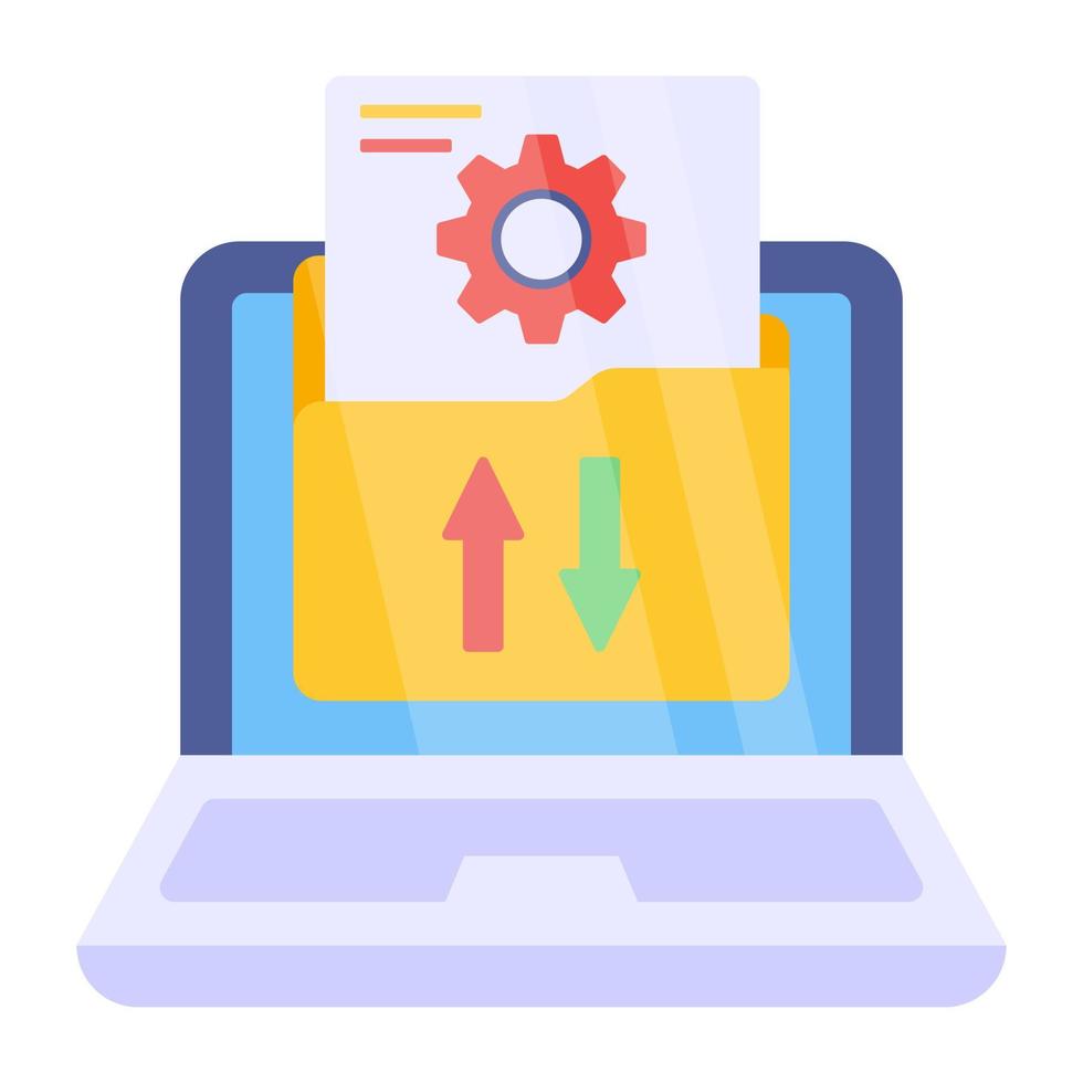 A colored design icon of folder management vector