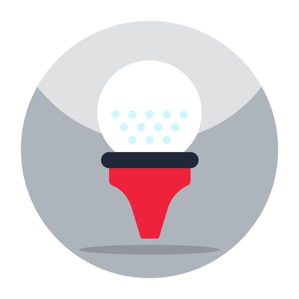 un icono de diseño único de tee de golf vector