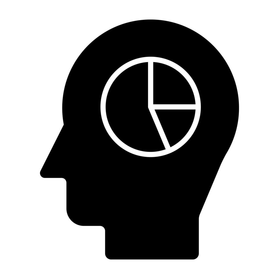 A unit design icon of business mind vector