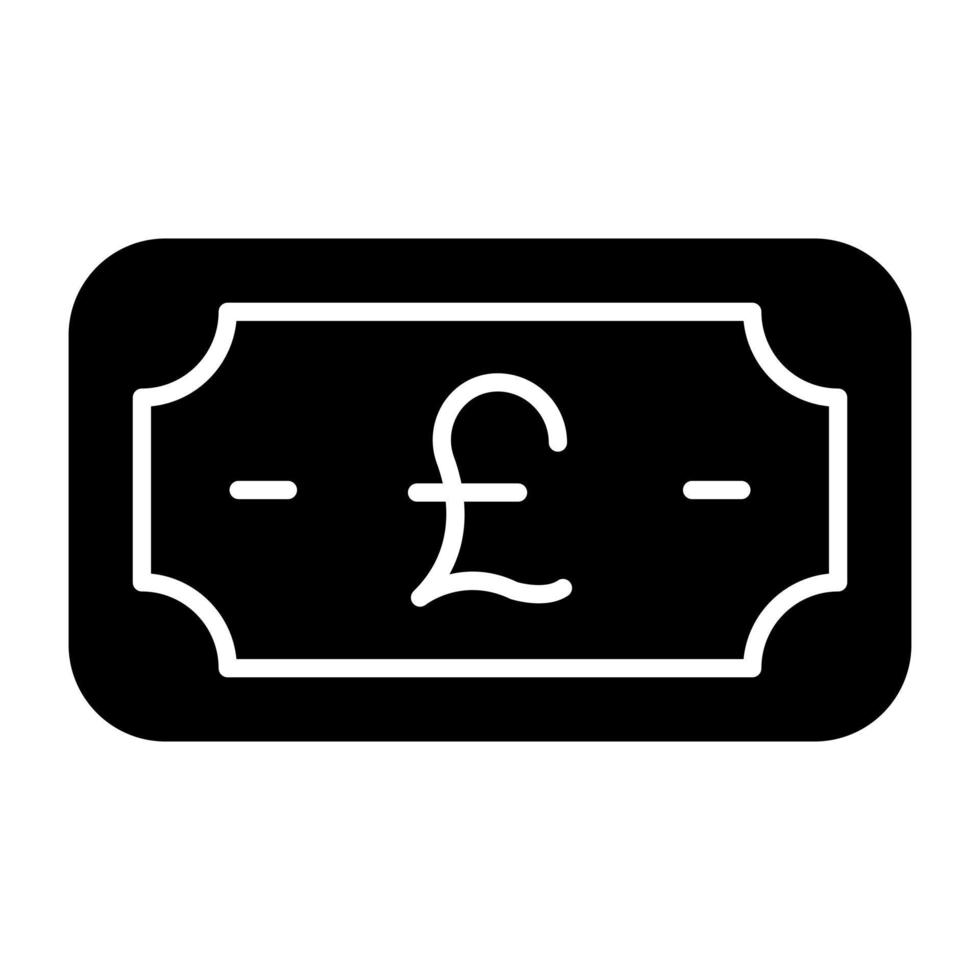 Editable design icon of pound currency vector