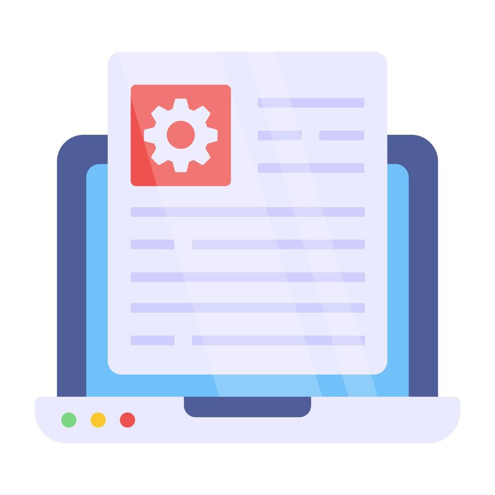 Online file management icon in modern design vector