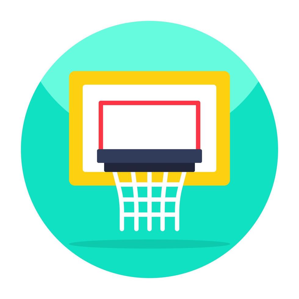 icono de aro de baloncesto en estilo editable vector