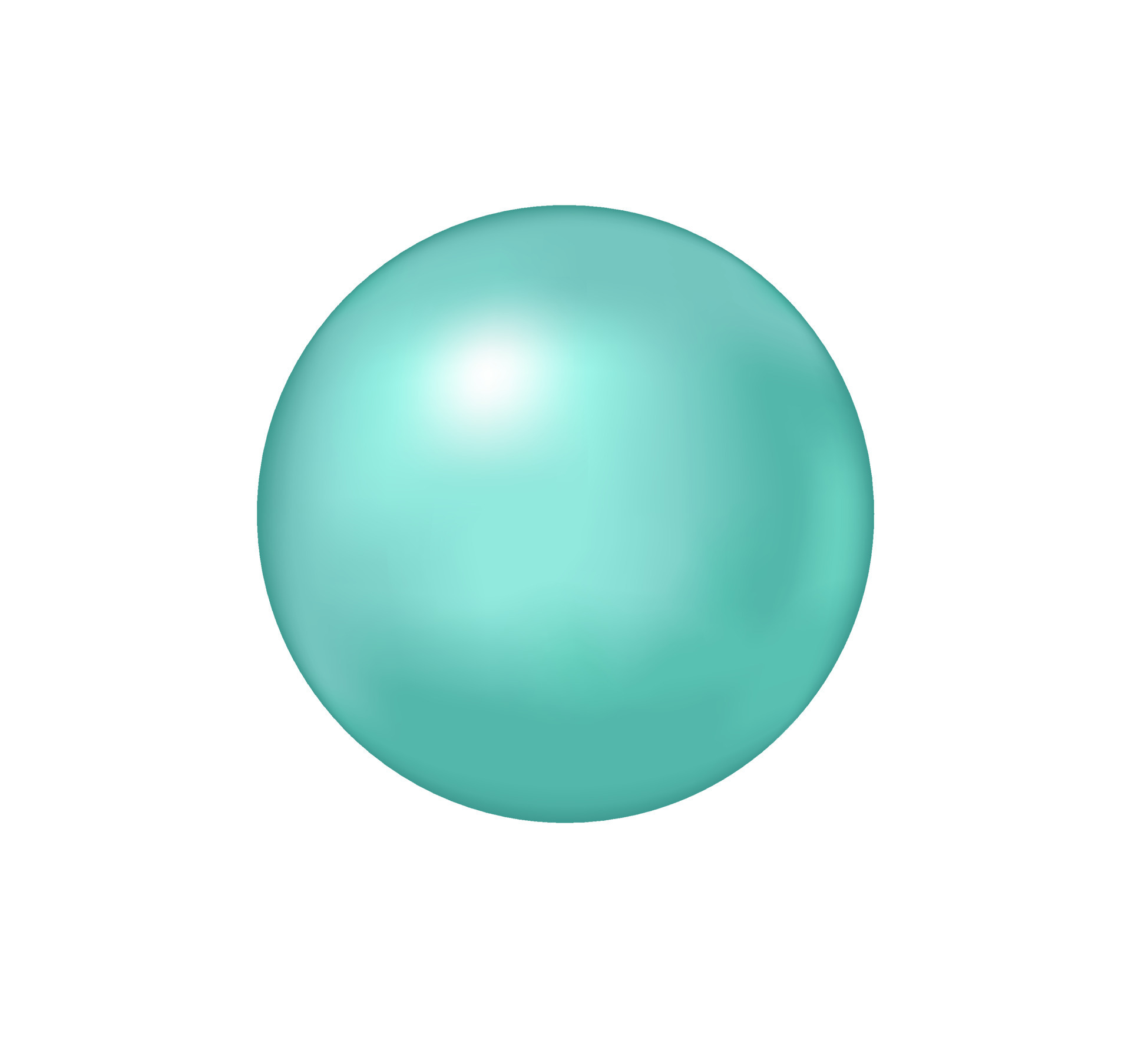 Blue 3D pearl render isolated on white. Vector illustration. 9782073