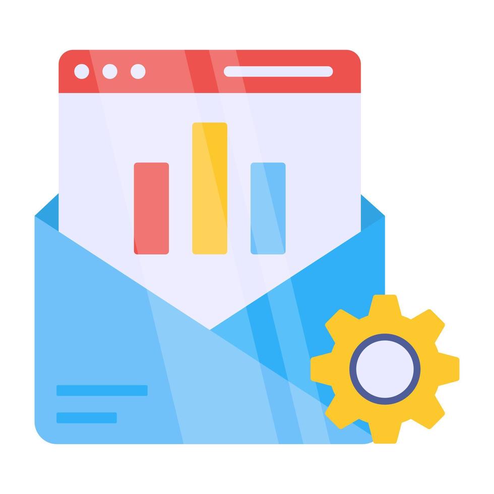 An icon design of mail management vector