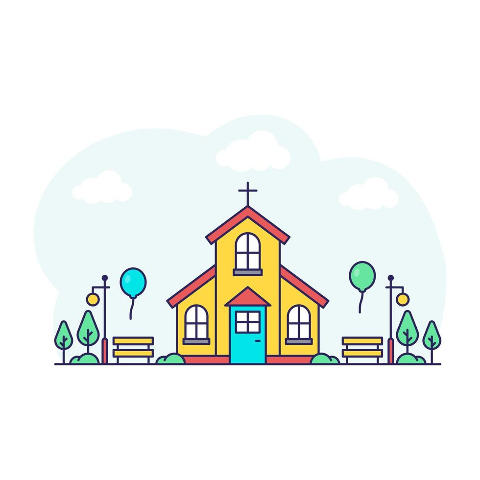 ilustración de diseño perfecto de la iglesia vector