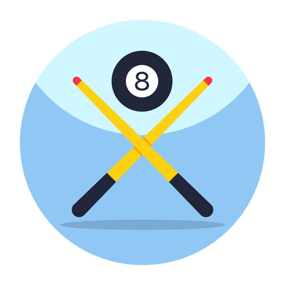 A trendy vector design of billiard game