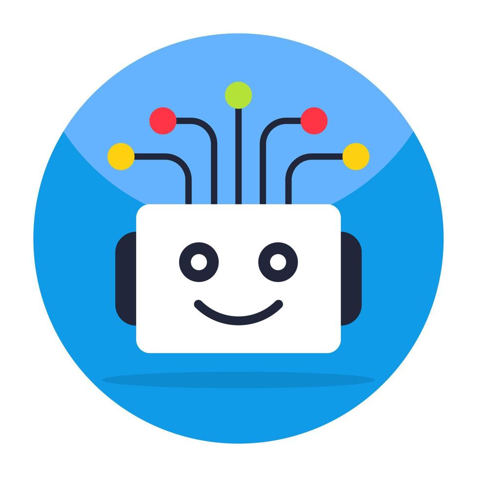 Colored design icon of robot vector