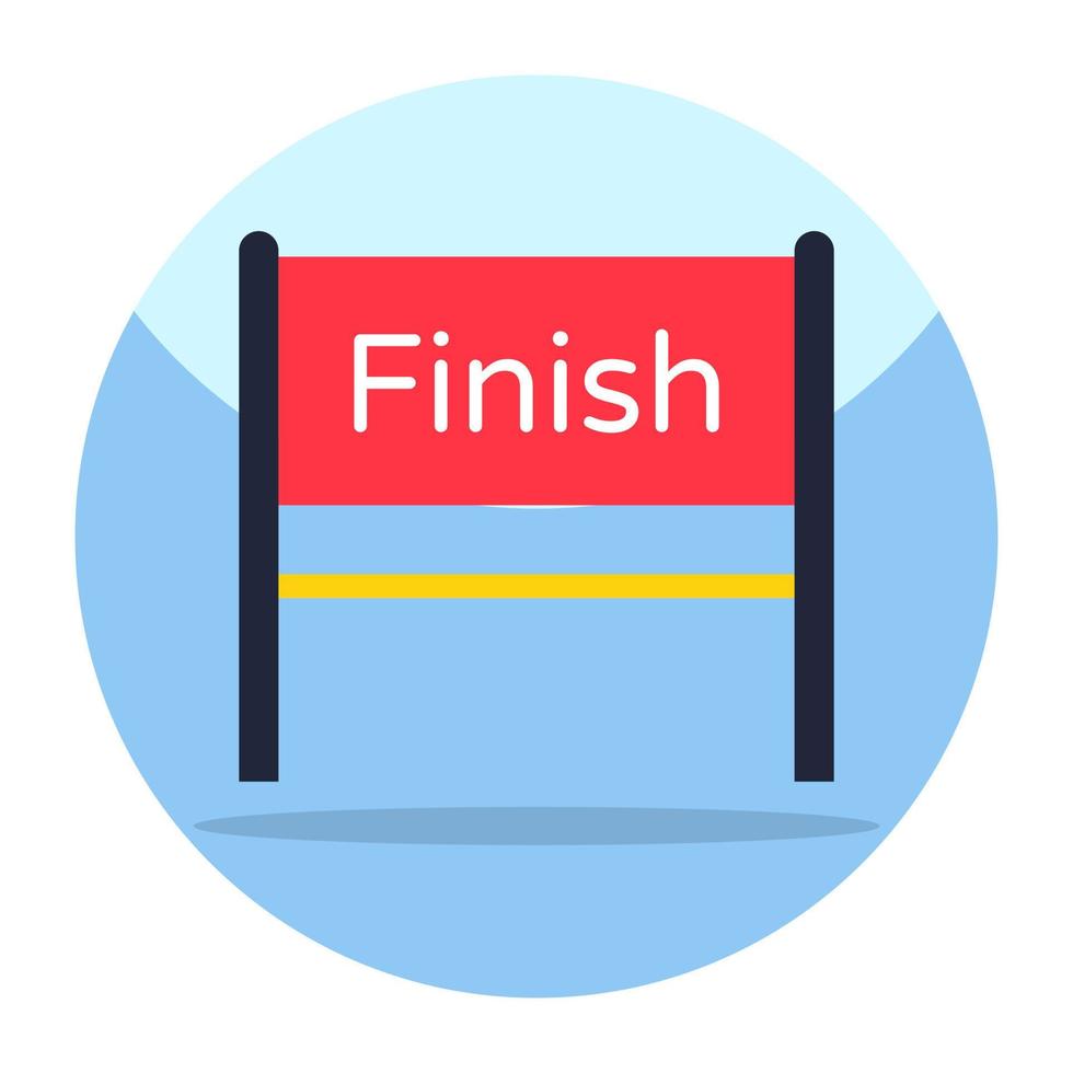 An icon design of finish line vector
