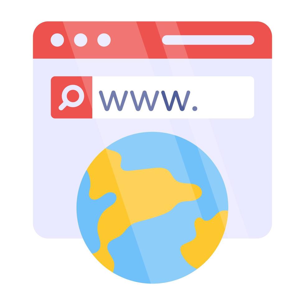A trendy design icon of web browsing vector