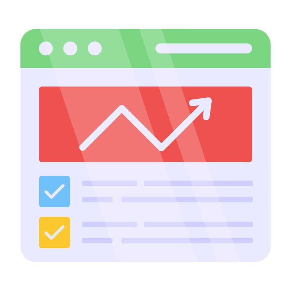 Unique design icon of web statistics vector