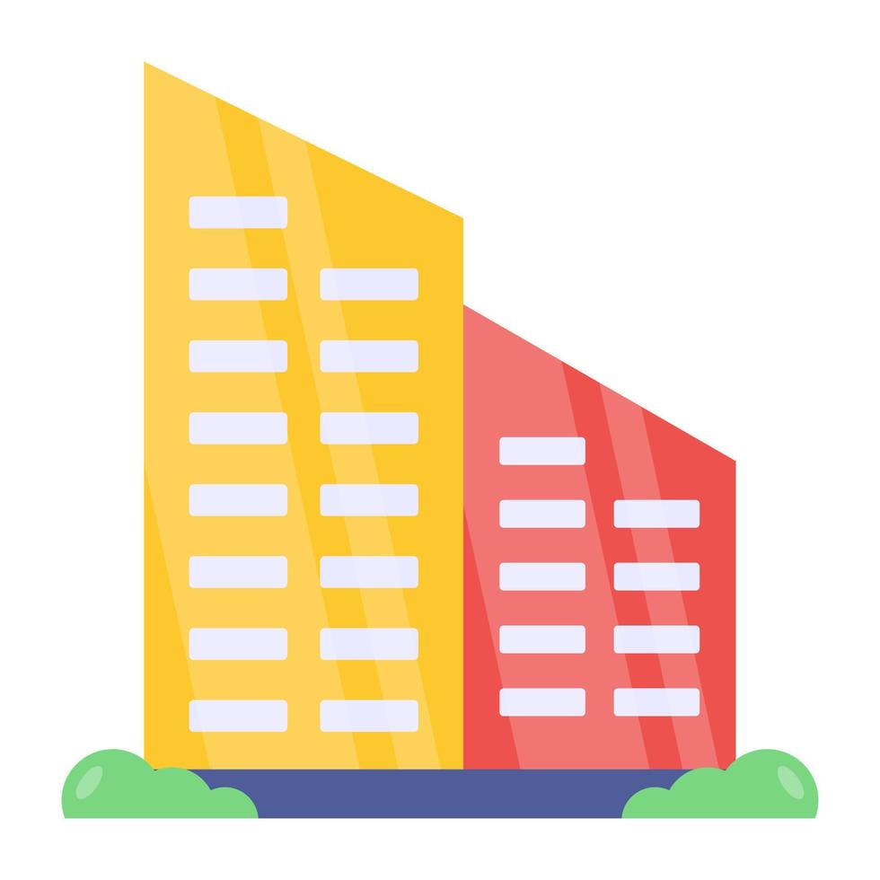 Modern design icon of commercial building vector