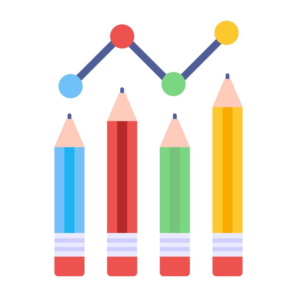 Perfect design icon of polyline chart. vector