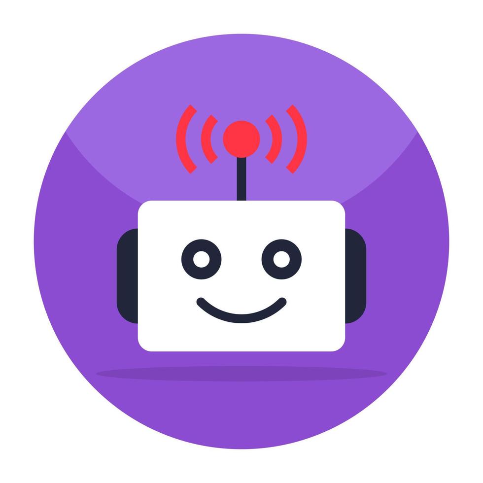 An icon design of talk bot vector