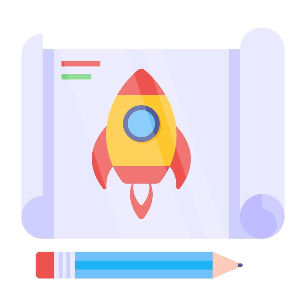Modern design icon of project launch vector