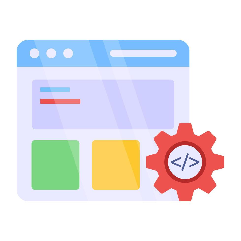 A unique design icon of web development vector