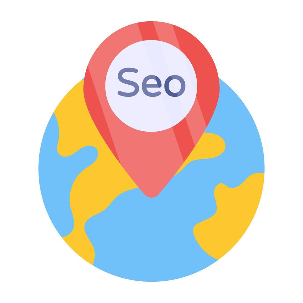 Perfect design icon of local seo vector