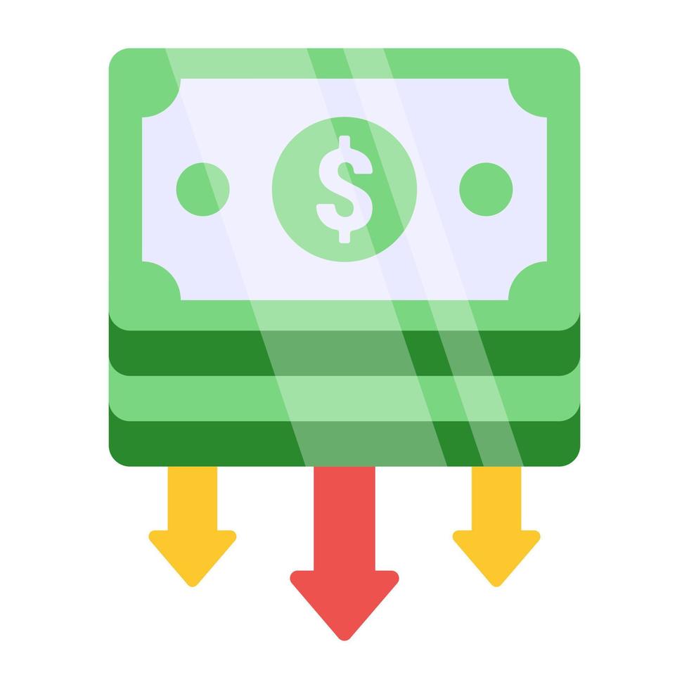 An editable design icon of dollar vector
