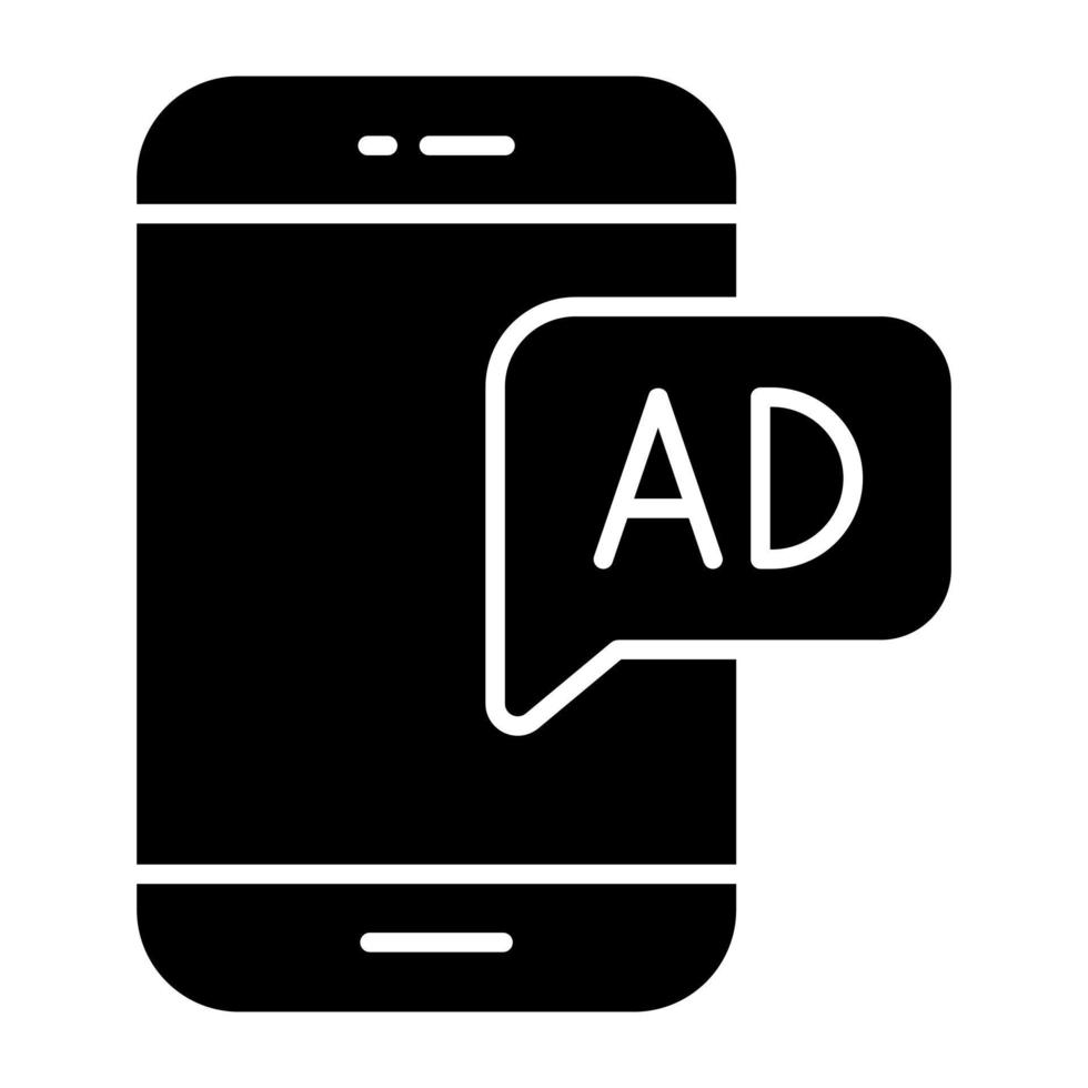 Trendy vector design of mobile ad