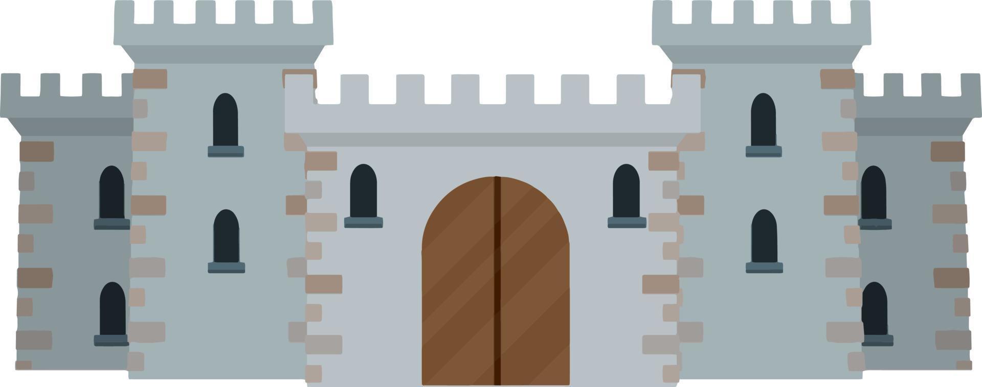 Medieval European stone castle. vector