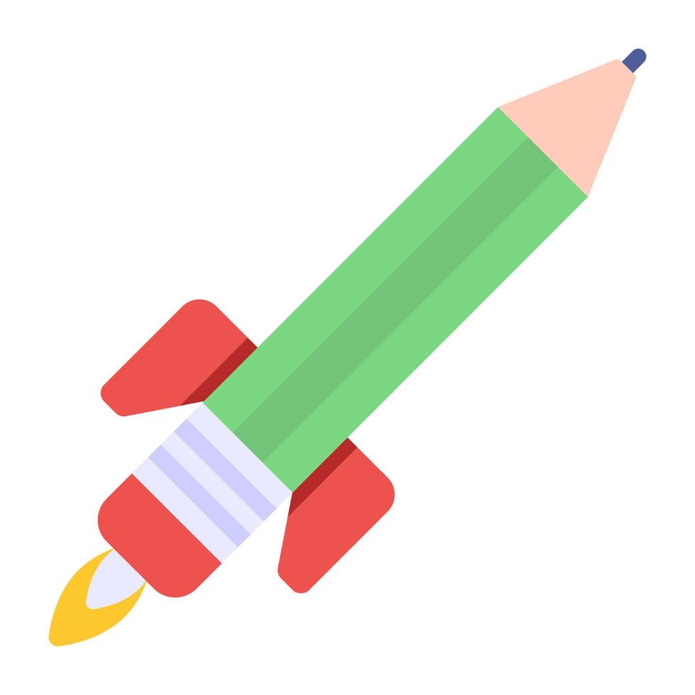 An icon design of pencil vector