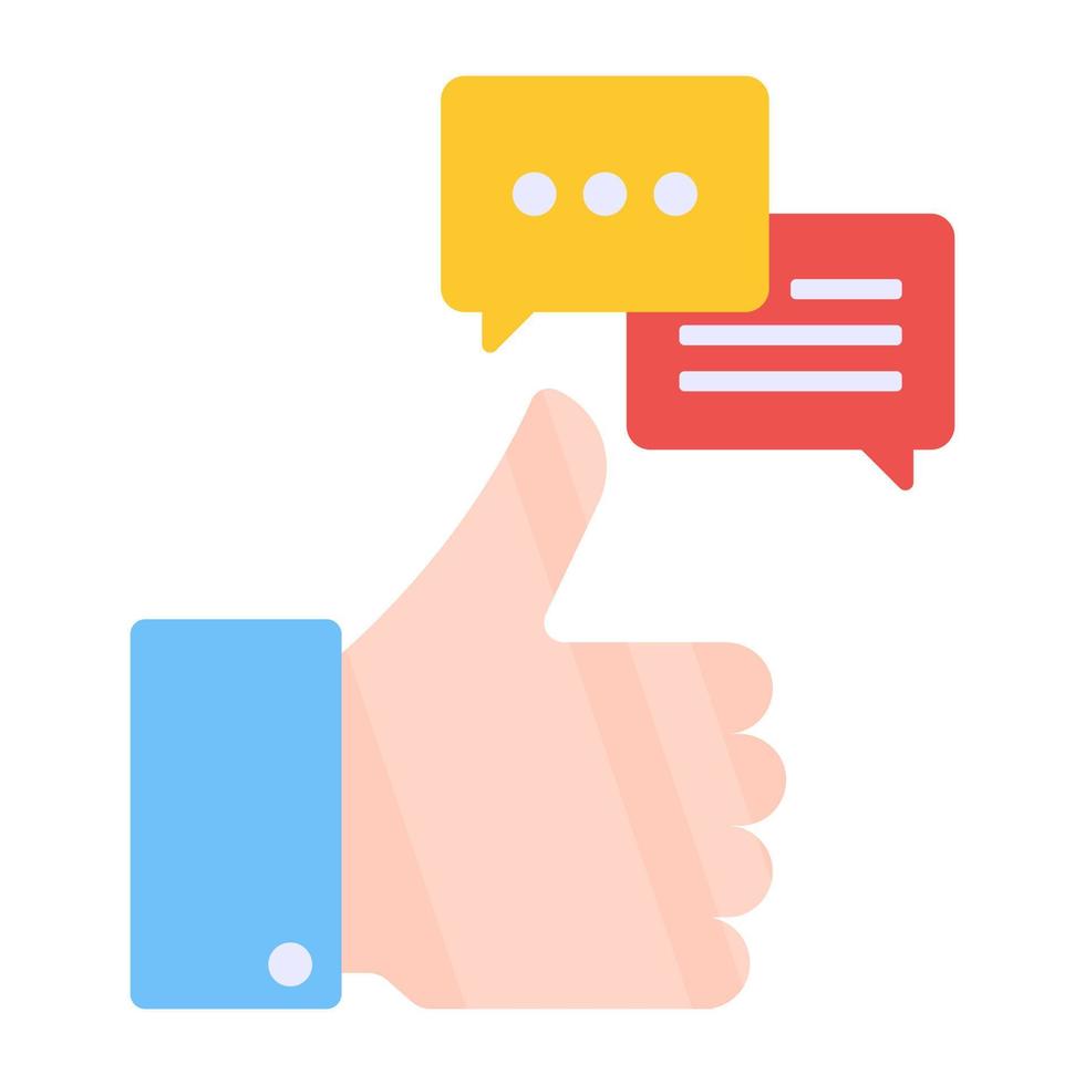 An icon design of customer feedback vector