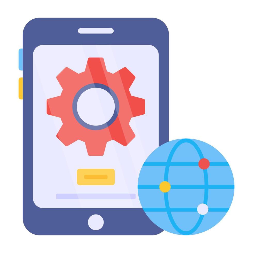 Modern design icon of mobile setting vector