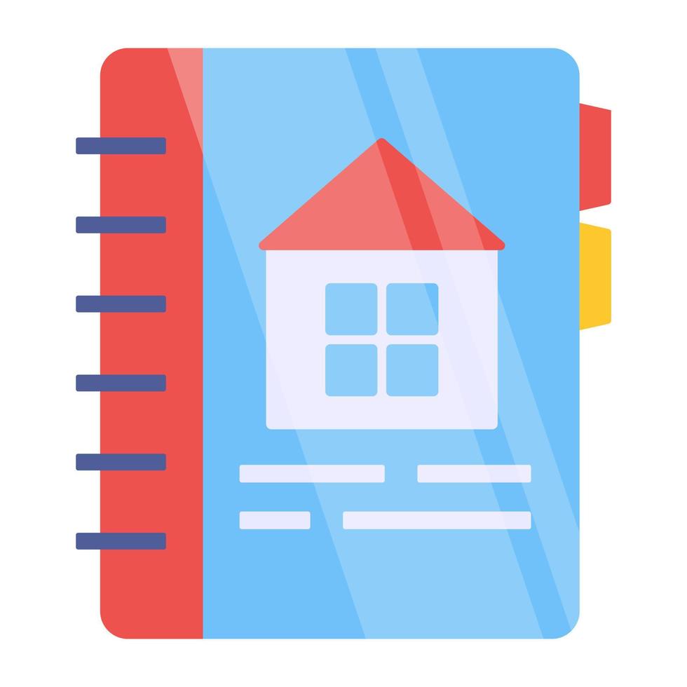 A unique design icon of real estate book vector
