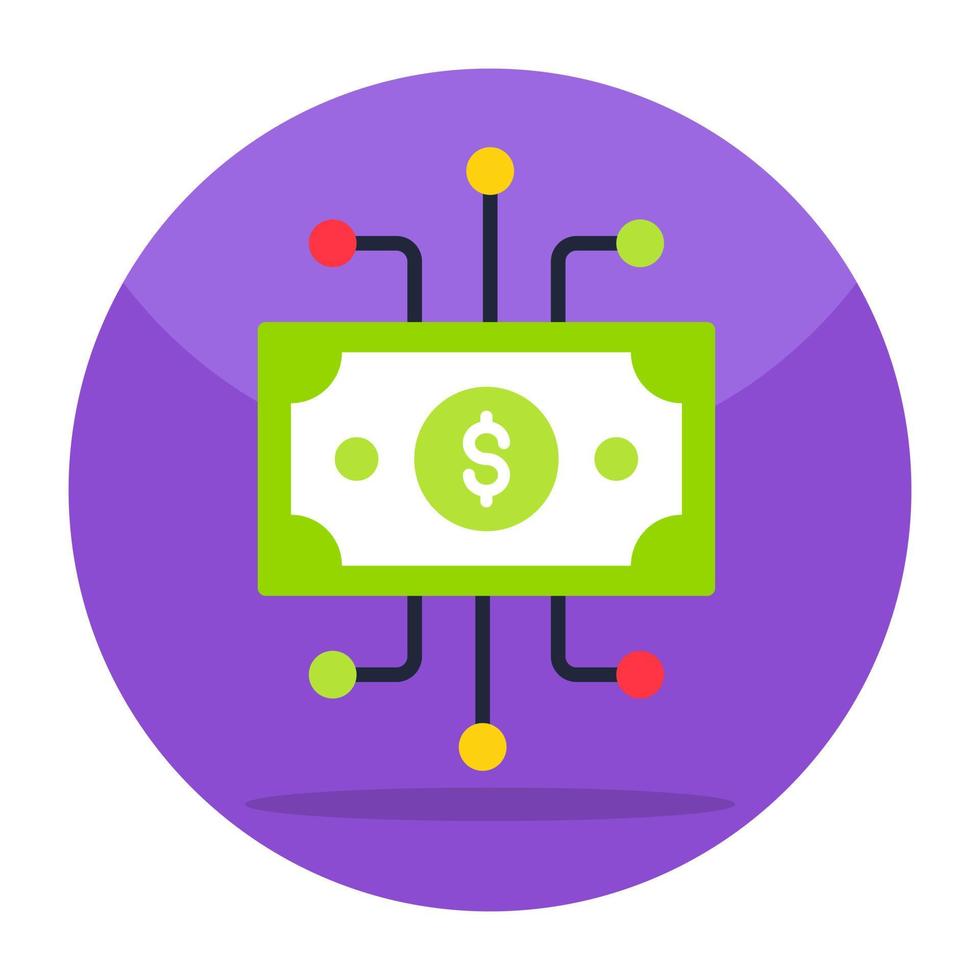 Trendy vector design of banknote