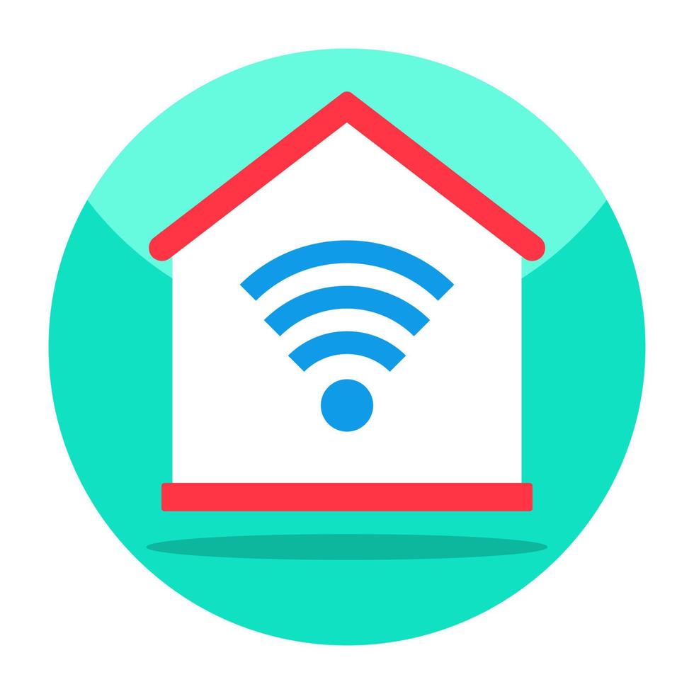 Flat design icon of smart home vector