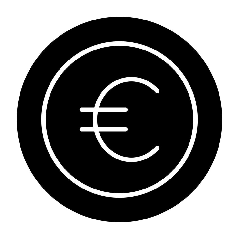 icono de diseño perfecto de moneda euro vector