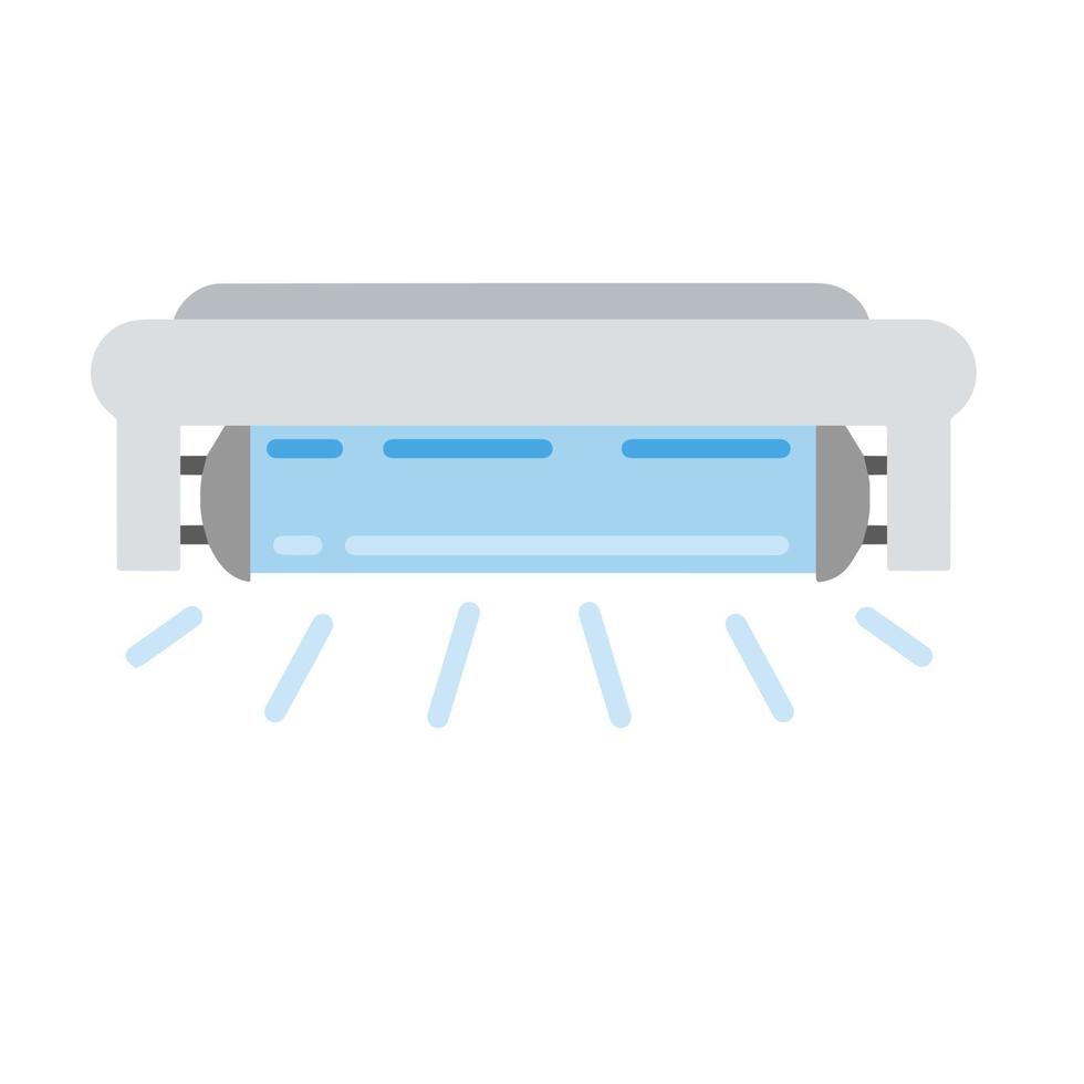 Gas discharge lamp. Blue light bulb. vector