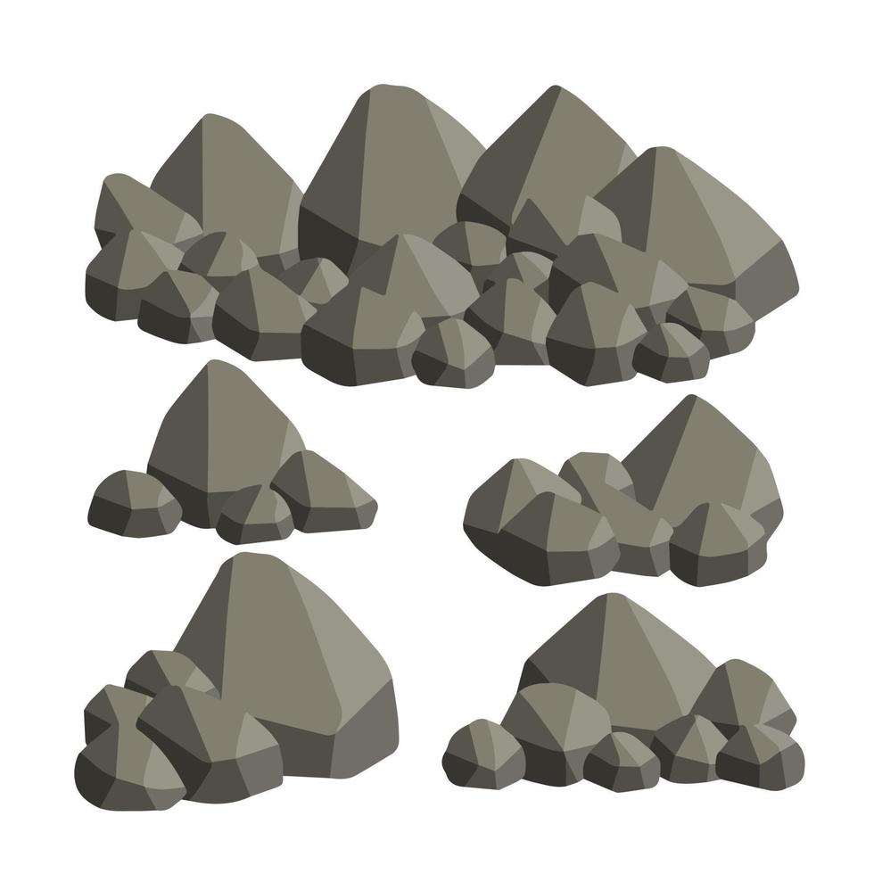 Muro de piedras naturales y rocas lisas. vector