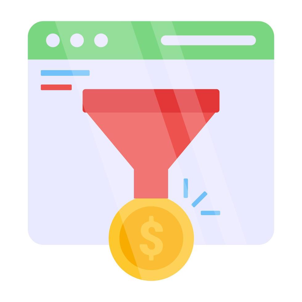 Trendy vector design of sales funnel