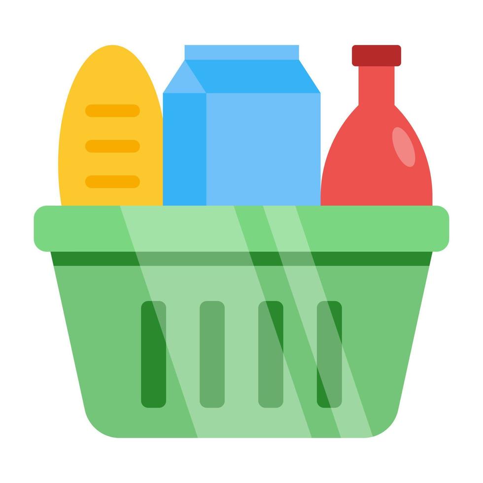 A creative design icon of shopping basket vector