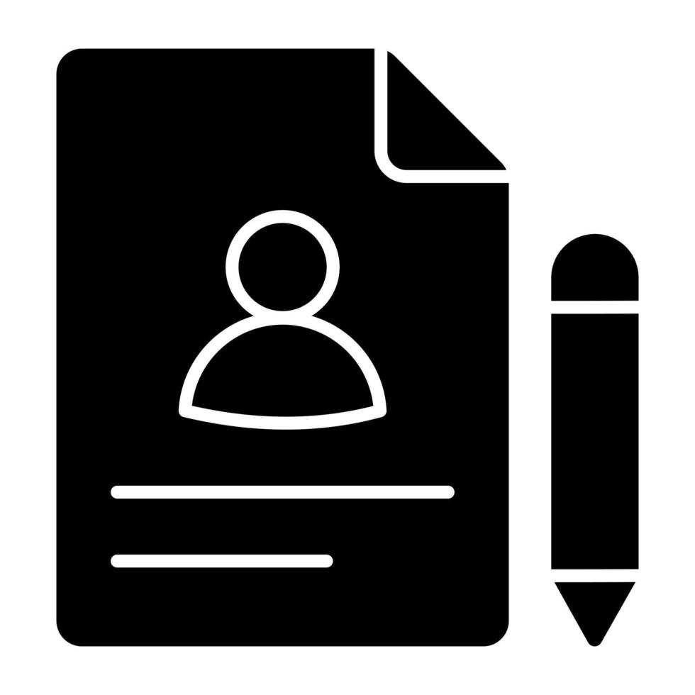 An icon design of curriculum vitae vector