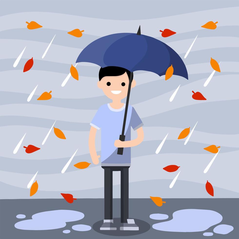 Protection from Bad autumn weather vector