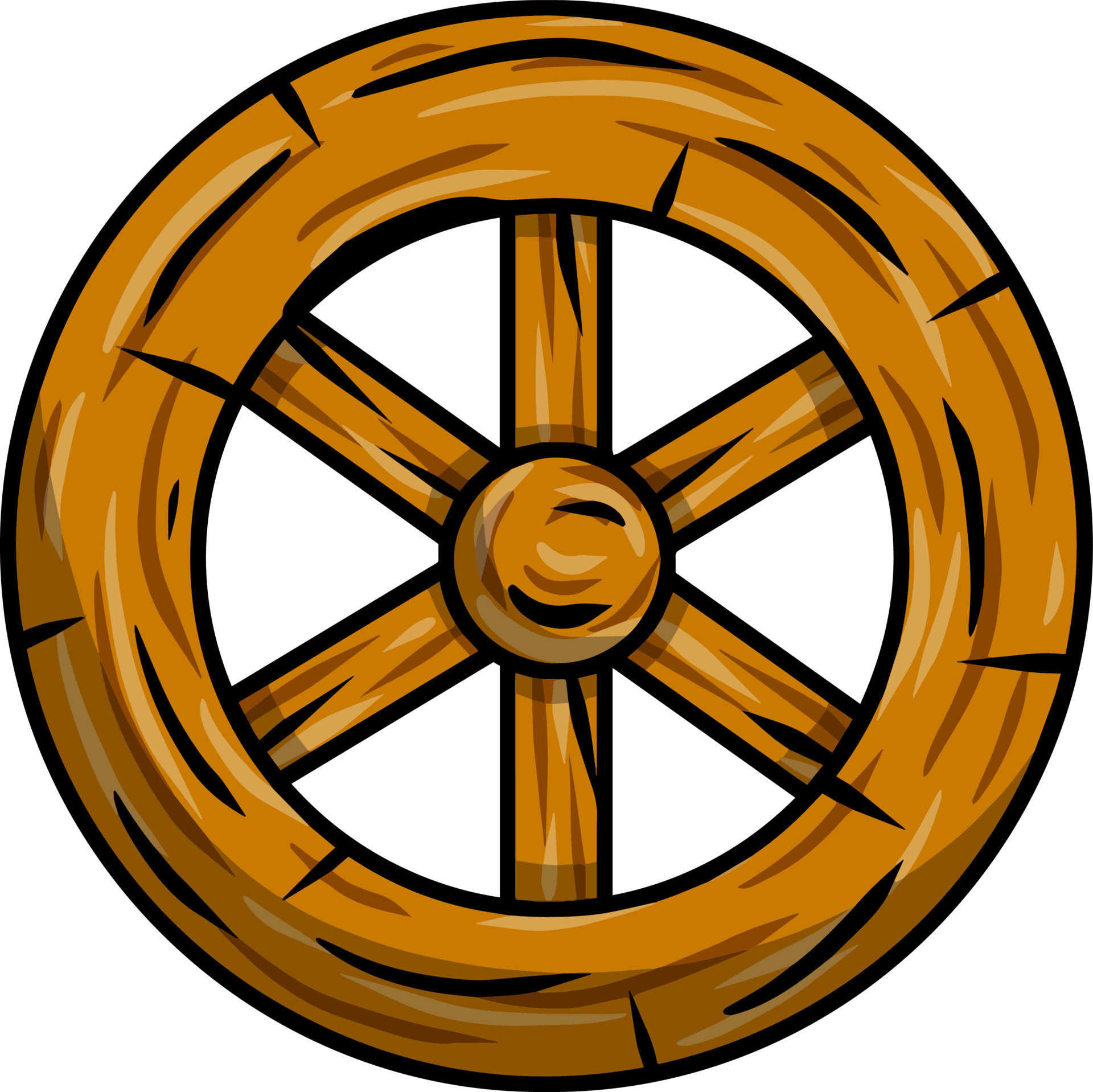 Old wooden cart wheels. 9783796 Vector Art at Vecteezy